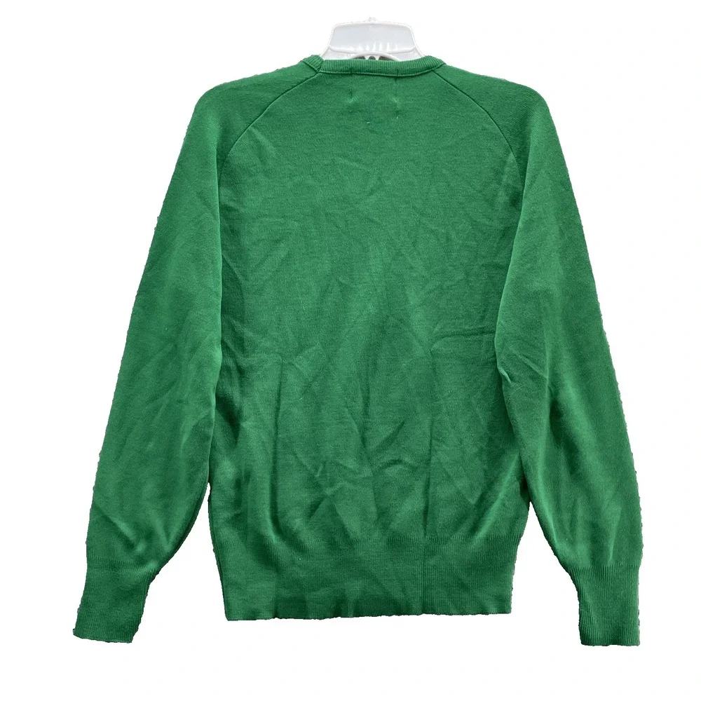 Vintage Old Stock K-Brand Sweater Medium Green Academia Tennis Preppy MadeUSA‎